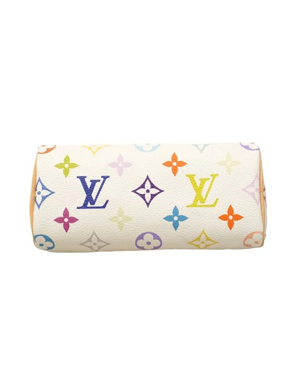 Louis Vuitton Handbag Monogram Multicolor Nano Speedy Blanc 2-Way